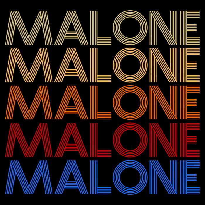 Malone Retro Vintage Style Name Apron