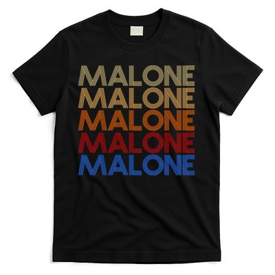 Malone Retro Vintage Style Name T-Shirt