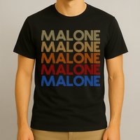 Malone Retro Vintage Style Name T-Shirt