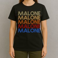Malone Retro Vintage Style Name T-Shirt
