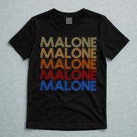 Malone Retro Vintage Style Name T-Shirt