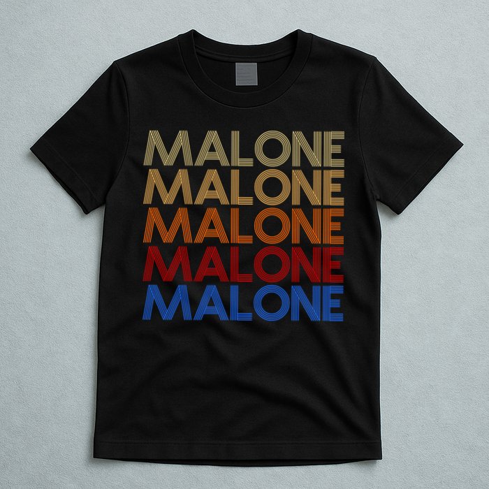 Malone Retro Vintage Style Name T-Shirt