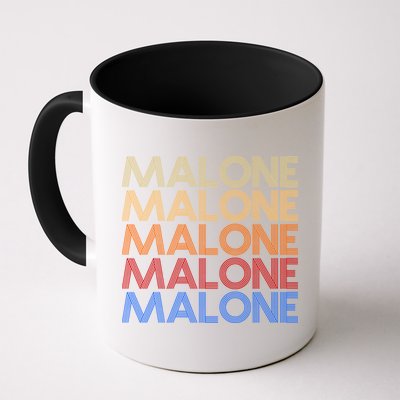 Malone Retro Vintage Style Name Mug