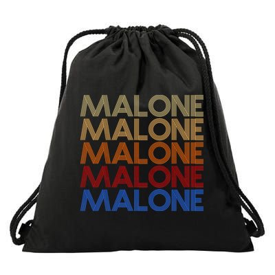 Malone Retro Vintage Style Name Drawstring Bag