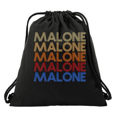 Malone Retro Vintage Style Name Drawstring Bag