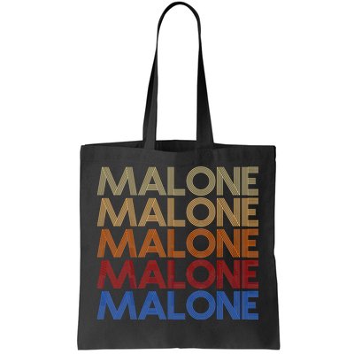 Malone Retro Vintage Style Name Tote Bag