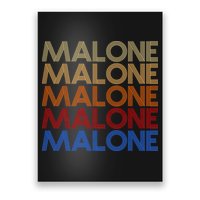 Malone Retro Vintage Style Name Poster