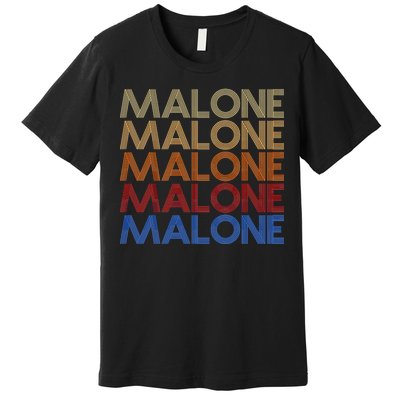 Malone Retro Vintage Style Name Premium T-Shirt