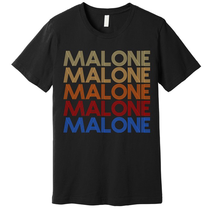 Malone Retro Vintage Style Name Premium T-Shirt