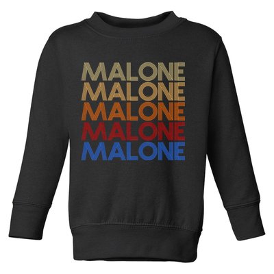 Malone Retro Vintage Style Name Toddler Sweatshirt