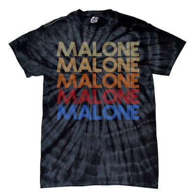 Malone Retro Vintage Style Name Tie-Dye T-Shirt