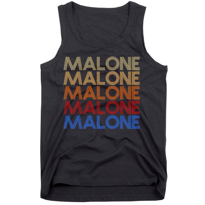 Malone Retro Vintage Style Name Tank Top