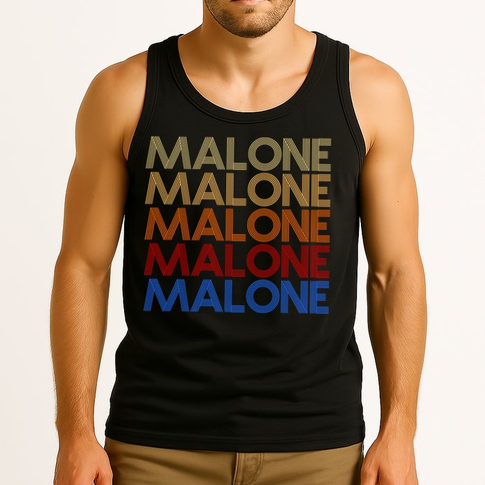 Malone Retro Vintage Style Name Tank Top
