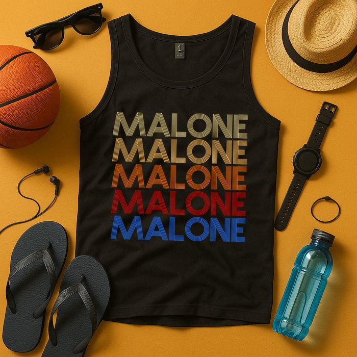 Malone Retro Vintage Style Name Tank Top