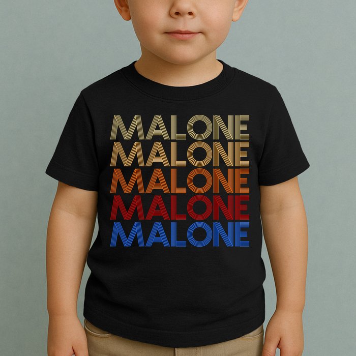 Malone Retro Vintage Style Name Toddler T-Shirt