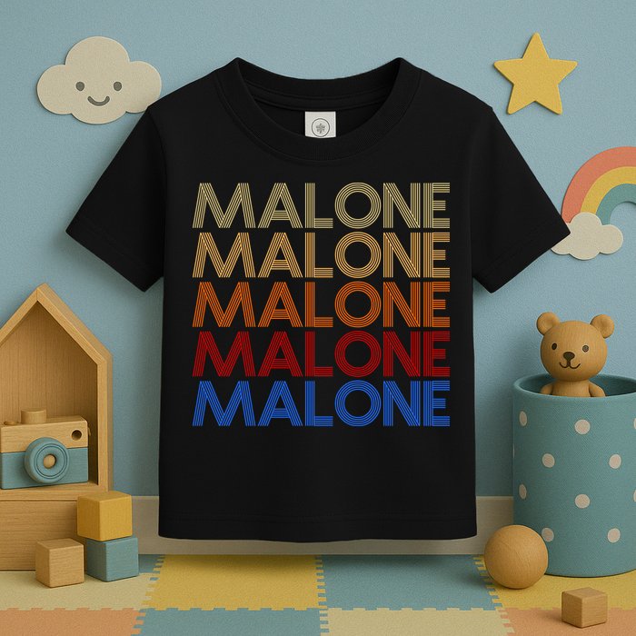 Malone Retro Vintage Style Name Toddler T-Shirt