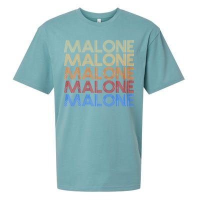 Malone Retro Vintage Style Name Sueded Cloud Jersey T-Shirt