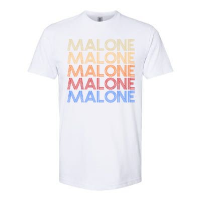 Malone Retro Vintage Style Name Softstyle® CVC T-Shirt