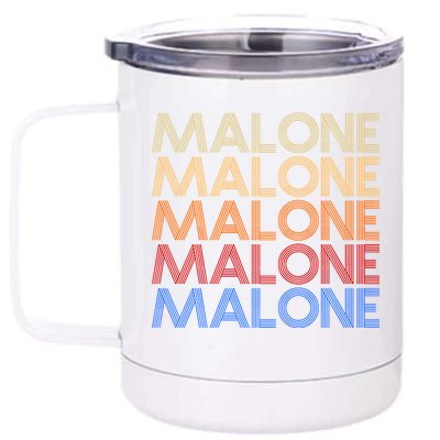 Malone Retro Vintage Style Name 12 oz Stainless Steel Tumbler Cup