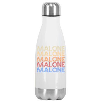 Malone Retro Vintage Style Name Stainless Steel Insulated Water Bottle