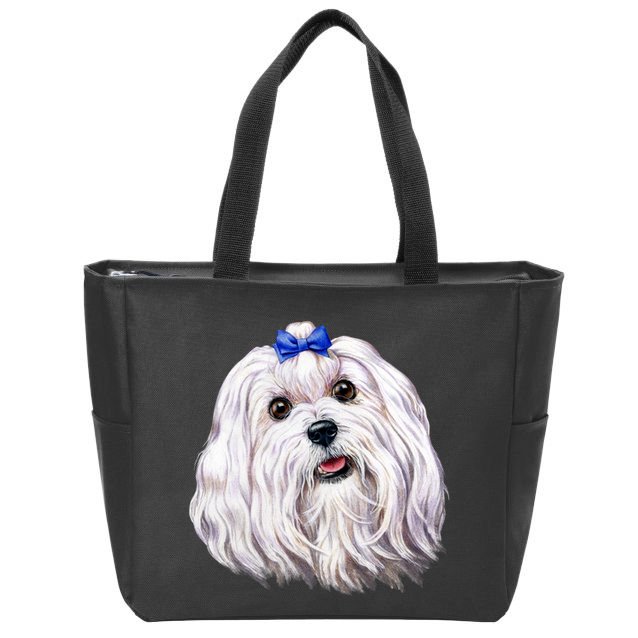 Maltese Zip Tote Bag