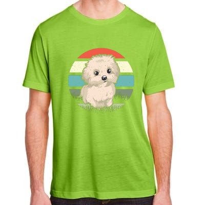 Maltese Dog Retro Adult ChromaSoft Performance T-Shirt