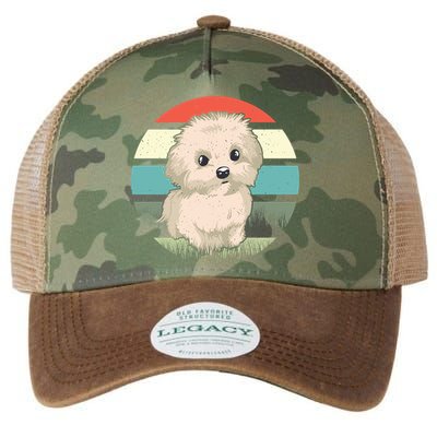 Maltese Dog Retro Legacy Tie Dye Trucker Hat