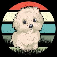 Maltese Dog Retro Apron