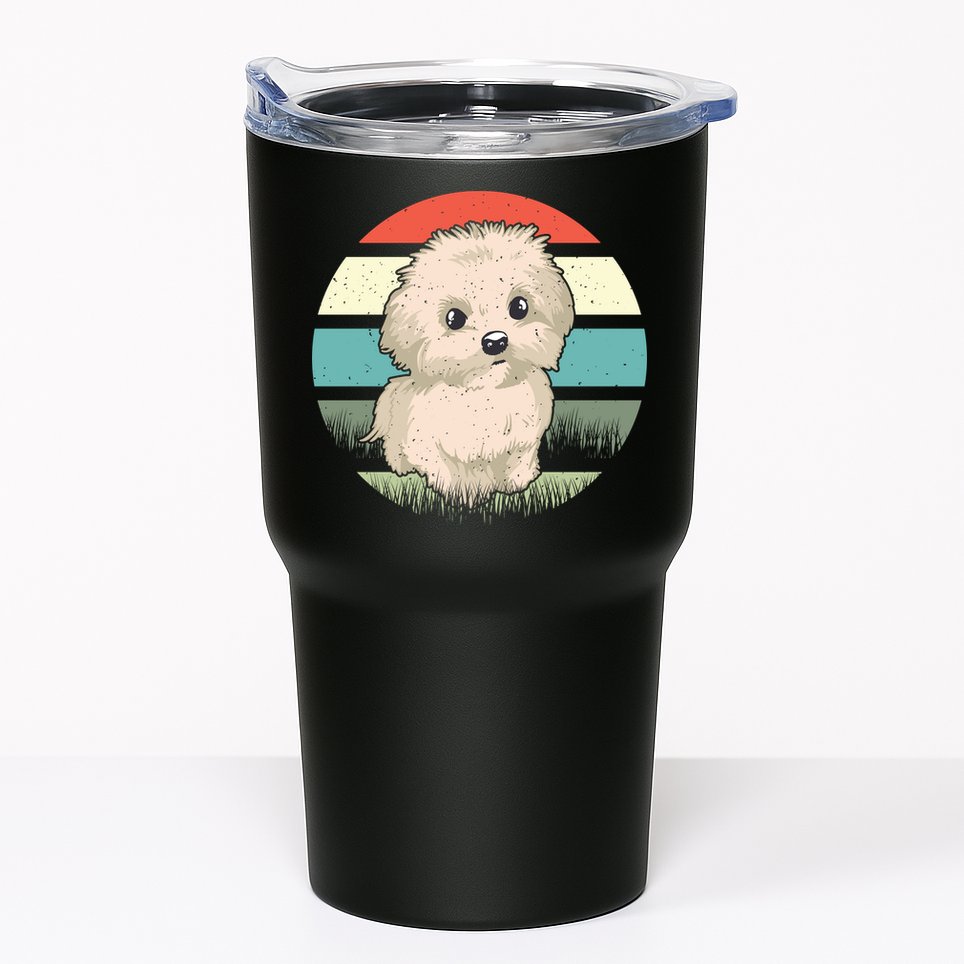 Maltese Dog Retro Tumbler