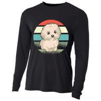 Maltese Dog Retro Cooling Performance Long Sleeve Crew
