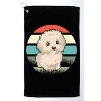 Maltese Dog Retro Golf Towel