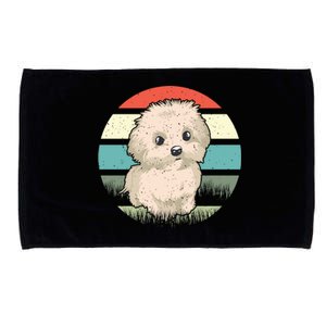 Maltese Dog Retro Microfiber Hand Towel