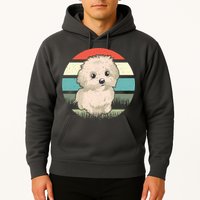 Maltese Dog Retro Hoodie
