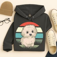 Maltese Dog Retro Hoodie