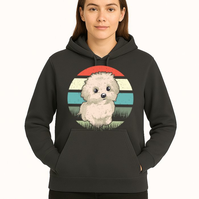 Maltese Dog Retro Hoodie