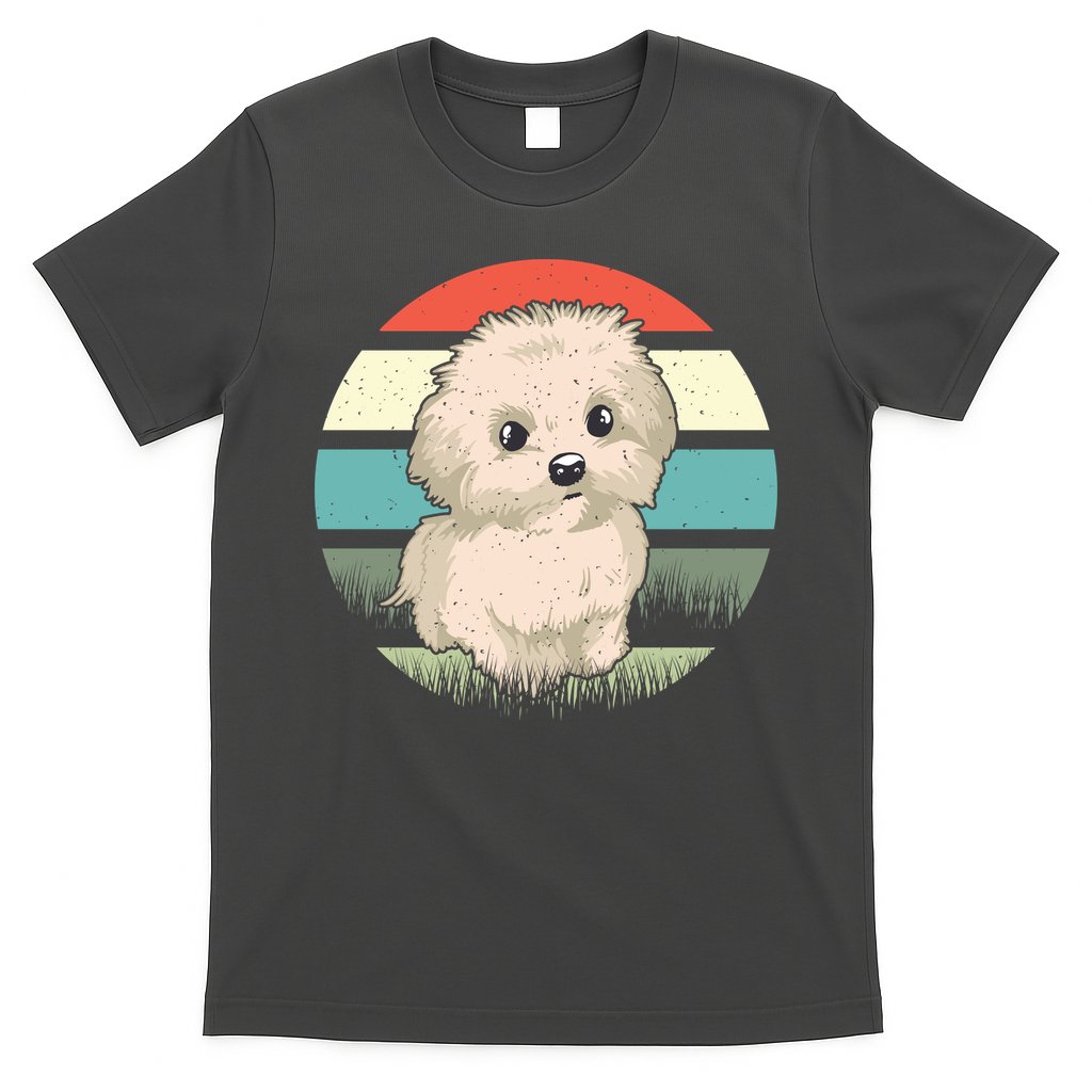 Maltese Dog Retro T-Shirt