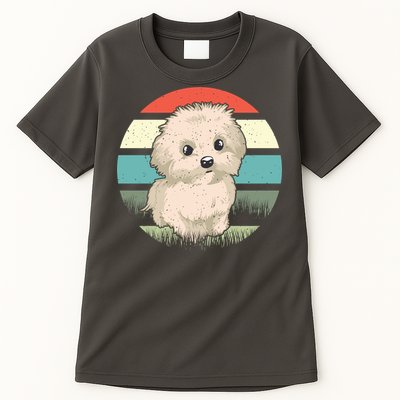 Maltese Dog Retro Tall T-Shirt
