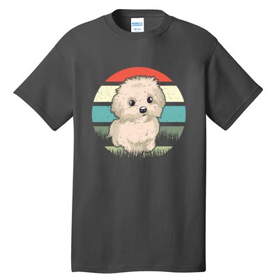 Maltese Dog Retro Tall T-Shirt