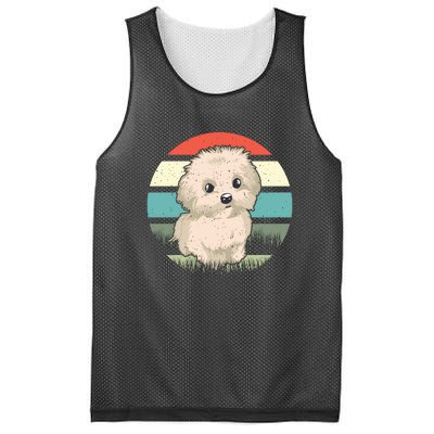 Maltese Dog Retro Mesh Reversible Basketball Jersey Tank