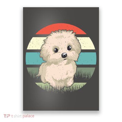Maltese Dog Retro Poster