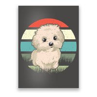 Maltese Dog Retro Poster