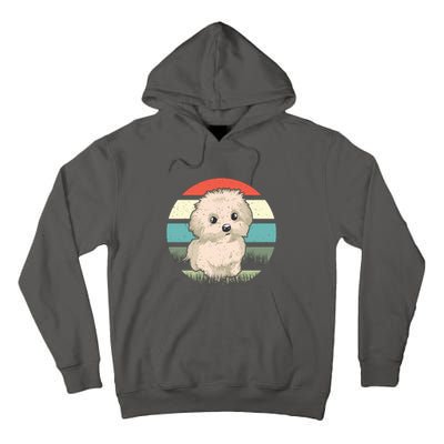 Maltese Dog Retro Tall Hoodie