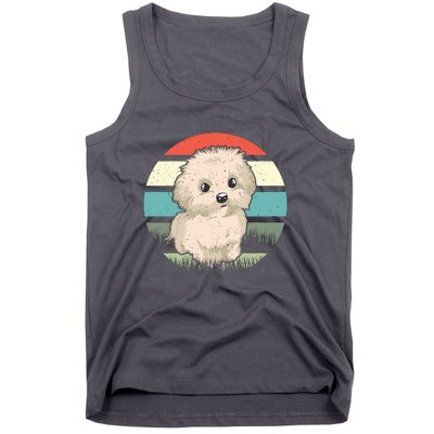 Maltese Dog Retro Tank Top