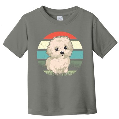 Maltese Dog Retro Toddler T-Shirt