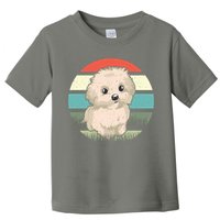 Maltese Dog Retro Toddler T-Shirt