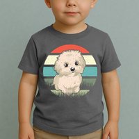 Maltese Dog Retro Toddler T-Shirt