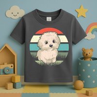 Maltese Dog Retro Toddler T-Shirt