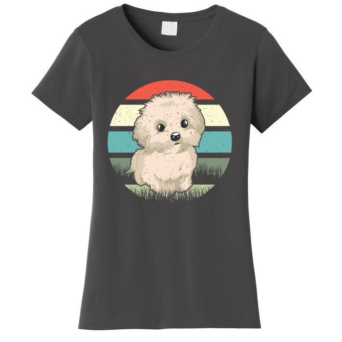 Maltese Dog Retro Women's T-Shirt