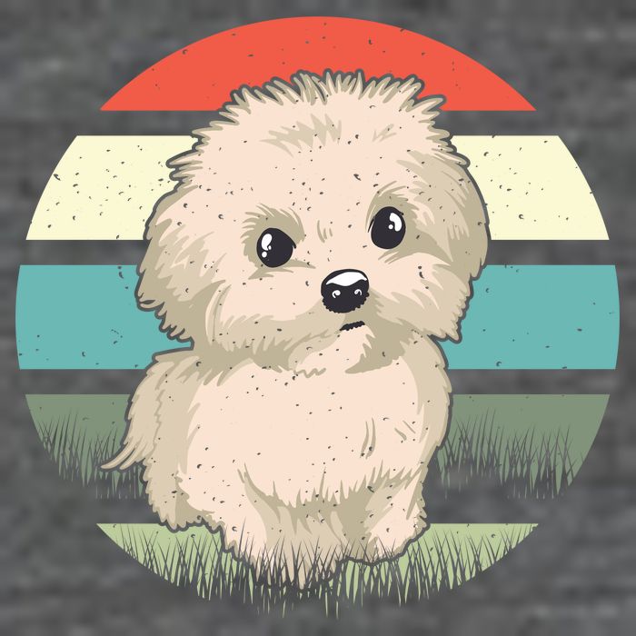 Maltese Dog Retro Women's V-Neck T-Shirt