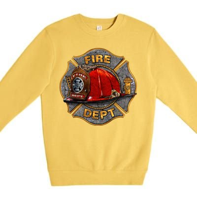 Maltese Fire Dept. Helmet Premium Crewneck Sweatshirt